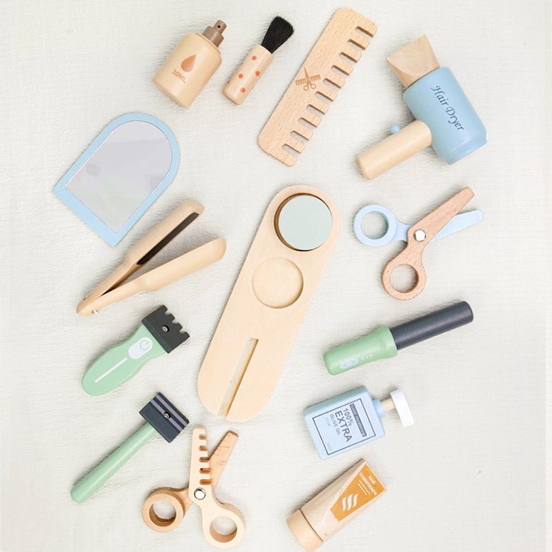 Dollhouse corner decoration kindergarten materials area toys hairdresser role-playing tool set hair salon