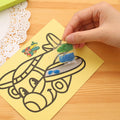 Wholesale yellow medium-sized sand painting bubble stickers 11.7*16.2cm DIY sand painting toy 0.012