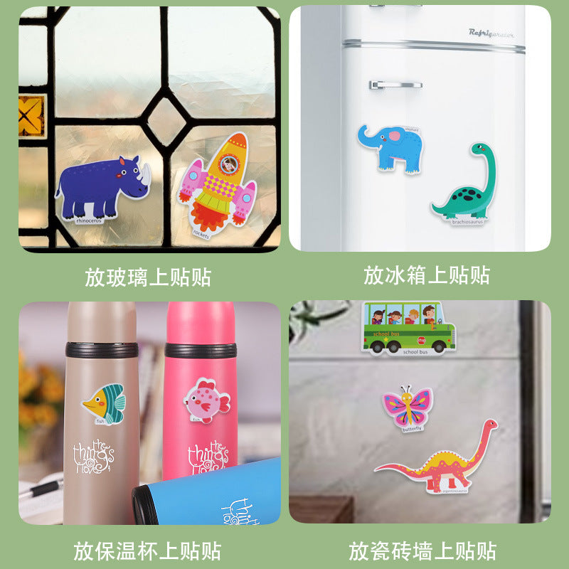 Portable reusable sticker book, 0.12cm, children's early education, hands-on, brain-stimulating puzzle toy.