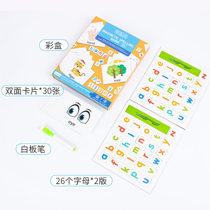 Treehole Magnetic Spelling Game for Preschool Children Aged 3-6: An educational toy for English alphabet spelling and early learning.