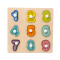 Wooden Number and Shape Matching Handheld Board (0.12m) for Toddlers - Early Childhood Education Toy for Number and Shape Matching and Cognitive Development